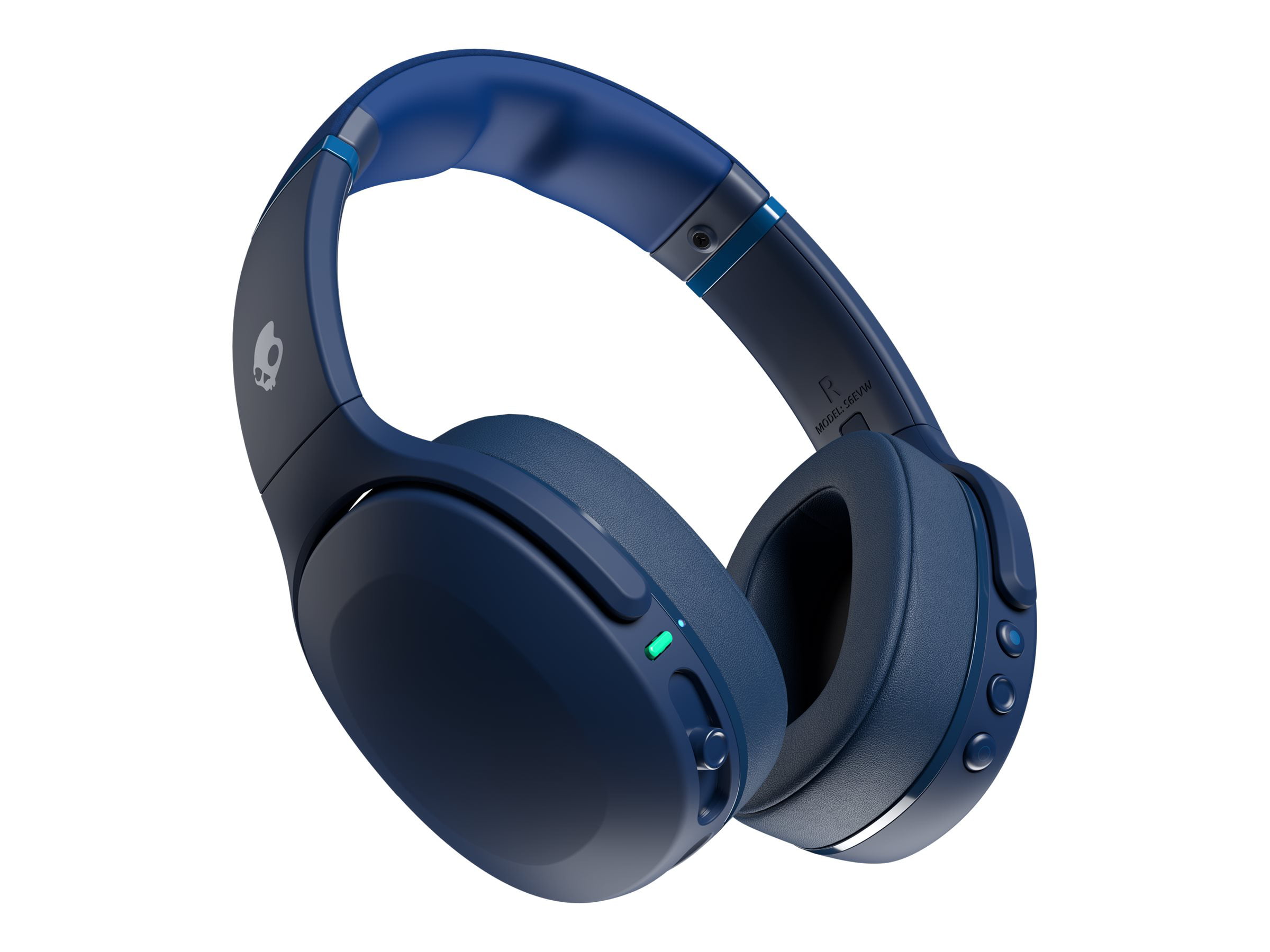 Skullcandy Crusher Evo - Headphones with mic - full size - Bluetooth -  wireless - dark blue/green 