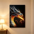 thumbnail image 6 of YiJuHui 5D Diamond Painting, Dragon Rhinestone Paintings for Adults, Full Drill Embroidery Arts, Canvas Wall Decor, Living Room Home Décor, 6 of 6