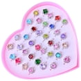thumbnail image 4 of 36pcs Kids Ring Girls Adjustable Knuckle Rings Finger Rings Dress up Rings in Box, 4 of 7