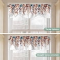 thumbnail image 5 of Brown Eucalyptus Fall Tie Up Valance Curtains for Windows, Kitchen Curtains Window Treatments, Botanical Weeping Leaves Pastoral Short Window Shades Valances for Bedroom Bathroom Cafe 42"x12", 5 of 8