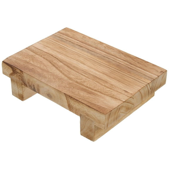 BESTONZON Wood Stool Display Stand Indoor Living Room Khaki 1Set