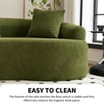 thumbnail image 4 of 110'' Cloud Couch, Green Modern Assembly Sectional Couch for Living Room, Curved Boneless Compression Modular Design, Chenille Sleeper Sofa for Bedroom Apartment Lounge, 4 of 11