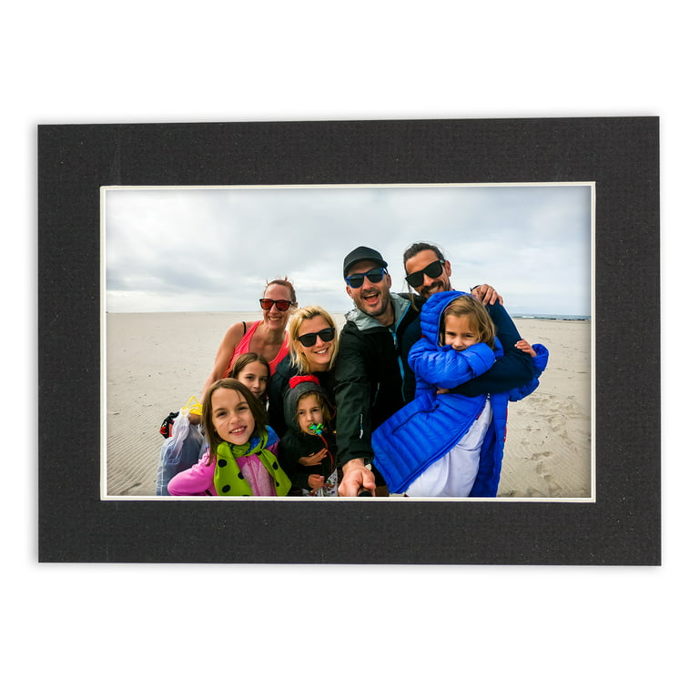 8x10 Mat for 11x14 Frame - Precut Mat Board Acid-Free Textured Cream 8x10  Photo Matte For a 11x14 Picture Frame, Premium Matboard for Family Photos