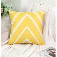 thumbnail image 3 of Throw Pillow Covers Set of 4 Decorative 20x20 Inch for Sofa Couch, Yellow and White Square Outdoor Accent Pillows Cover Case for Cushions Bed and Living Room Farmhouse Decoration (Yelow new0150), 3 of 6