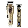thumbnail image 4 of Hair Clippers for Men T-Blade Trimmer Professional Barber Clippers Cordless Beard Trimmer Gold Knight Grooming Kit, 4 of 8
