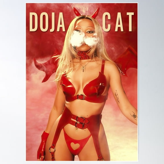 Kna Prints - Doja Cat, Doja Cat Poster, Red Devil, Doja Cat Prints, Doja Cat Merch, Doja Cat Art Print Poster , Wall Art, UNFRAMED-8x12