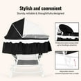 thumbnail image 3 of Dream On Me Lacy Portable 2-in-1 Bassinet & Cradle in Black, Lightweight Baby Bassinet, 3 of 7