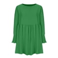 thumbnail image 5 of Gspmoly Robes Grande Taille pour Femmes aux Formes, Mode Femme Été Manches 3/4 Décontractée Ample Col Rond Manches Robe à Poignets Noués Robes d'Été pour Femmes jusqu'à 70 % de Rabais, 5 of 5
