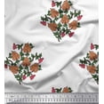 thumbnail image 1 of Soimoi Georgette Viscose Fabric Leaves & Floral Block Print Sewing Fabric Yard 42 Inch Wide, 1 of 3