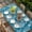 CadetBlue, variant on Teal Coastal Table Cloths for 5 Foot Rectangle Tables, Starfish Coral Summer Beach Ocean Patio Waterproof Elastic Fitted Tablecloths, Washable Rectangular Table Cover for Camping