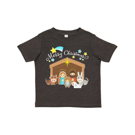 

Inktastic Merry Christmas Cute Nativity Scene Gift Toddler Boy or Toddler Girl T-Shirt