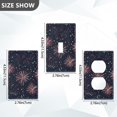thumbnail image 7 of Yayeee Blank Wall Plate Cover 1-Gang 4.5"x2.7" Home Unused Decorative Outlet, Red and White Fireworks Pattern, 7 of 7