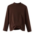 thumbnail image 1 of Chemise à Manches Longues Col Rond pour Femmes, Mode Décontractée, Blouse Basique Confortable, T-Shirt de Construction Interne, 1 of 7