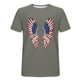 thumbnail image 4 of Elvqul Fourth of July Shirts for Men Independence Stylish Pullover Patriotic Eagle Clearance Travel T Shirts Gray Short Sleeve Mens Shirts, 4 of 5
