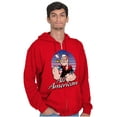 thumbnail image 3 of All American Popeye The Sailor Man Zip Up Hoodie Men's Women's Brisco Brands M, 3 of 6