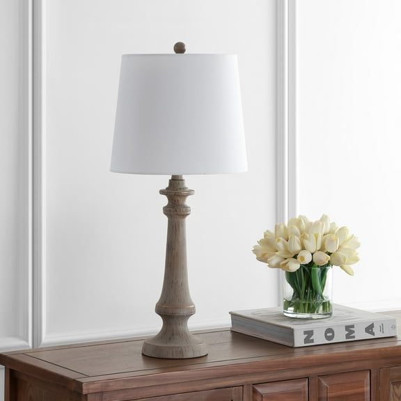 SAFAVIEH Rhett Traditional Rustic 28 in. H Table Lamp, Antique Brown