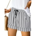 thumbnail image 2 of Fantaslook Womens Casual Shorts Elastic Waist Drawstring Shorts Pants with Pockets Summer Beach Floral Shorts, 2 of 8