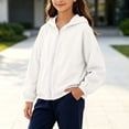 thumbnail image 4 of Jalioing Girls Sun Jacket Lightweight Zip Up Hooded Jacket Spring Fall Windproof Outdoor Jacket with Pocket 3-16 Years, 4 of 9