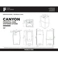 thumbnail image 7 of Fine Fixtures Canyon Pedestal 15" Wide White Carrara Sintered Stone, 7 of 7