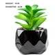 thumbnail image 5 of Plantas artificiales de interior en macetas, plantas artificiales al aire libre, mini plantas suculentas verdes en cerámica negra estética para baño, sala de estar, oficina (4) TUNC Sencillez, 5 of 5