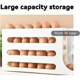 thumbnail image 5 of Four Layer Egg Storage Rack, 4 Layer Automatic Egg Rolling Dispenser, 4 Tiers Egg Holder For Fridge Can Store 30 Eggs, Used In Kitchens And Cabinets To Save Space (White), 5 of 5