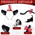 thumbnail image 4 of 6PCS Cat Costume for Kids Girls, Cat Ear Hat Headband Tutu Bowtie Cat Tail and Striped Socks Gloves Set for Reading Week Halloween Birthday and Cosplay Prty, 4 of 7