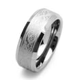 thumbnail image 2 of 8MM Comfort Fit Tungsten Carbide Wedding Band Celtic Dragon Engraved Ring (7 to 15), 14, 2 of 2