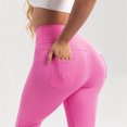 thumbnail image 5 of REALiKUN Women's Athletic Pants Butt Workout Yoga Stretch Pants High Waist Jogger Flare Sweatpants, 5 of 8