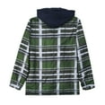 thumbnail image 4 of cllios Men's Flannel Shirts Plaid Hoodies Fall Button Down Shirt Jacket Classic Fit Long Sleeve Coat Fleece Jacket, 4 of 6