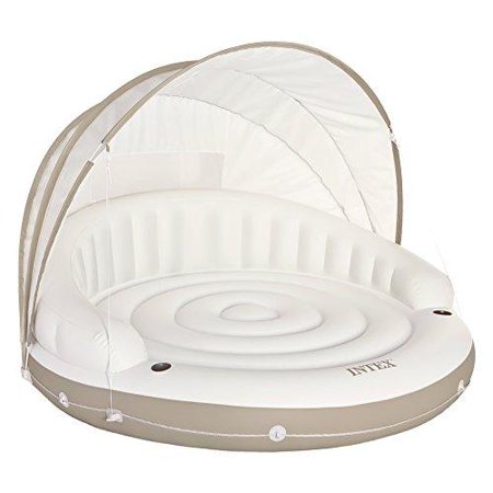 Intex Canopy Island Inflatable Outdoor Beach Camping Lounge Ottoman 78 59 Inches