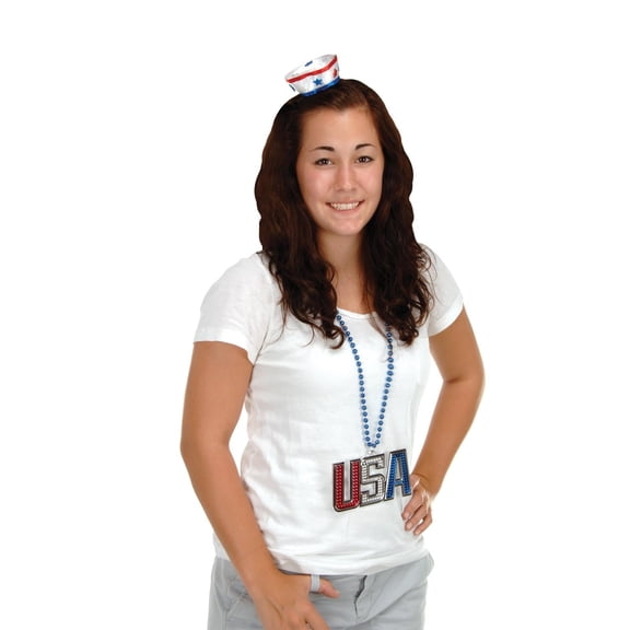 12 Pack Beistle Patriotic Sailor Hat Hair Clip