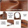 thumbnail image 5 of GAEKEAO Satchel Handbag for Women with Shoulder Strap Medium Top Handle Purse Crossbody Bag Soft Leather Work Tote, 5 of 7