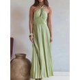 thumbnail image 5 of Women'S Maxi Summer Dresses Halter High Waist Corset Dresses for Women Casual Dress for Vacation Green L, 5 of 9
