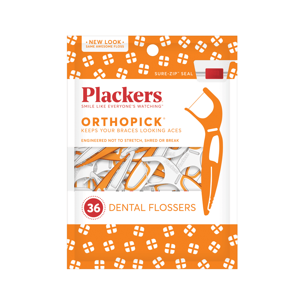 Plackers Orthopick Dental Floss Picks for Braces, 36 Count Walmart