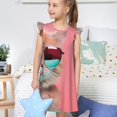 thumbnail image 4 of Fotbe Cool Cat Pink Sunglasses Vestido de Dormir para Niñas de 3 a 10 Años, Mangas Cortas, Estilo Princesa, Pijama Camisón con Mangas Voladas-XX-Large, 4 of 6