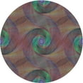thumbnail image 1 of Ahgly Company Indoor Round Patterned Sonic Silver Gray Area Rugs, 5' Round, 1 of 6