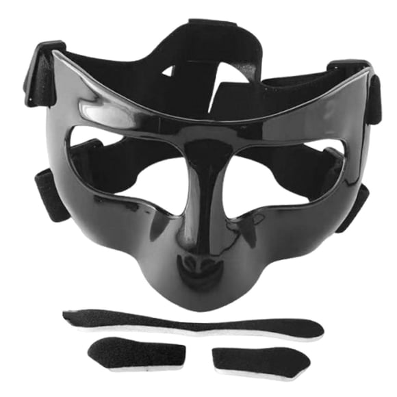 guohui Nose Guard for Broken Nose Face Shield Mask for Basketball Softball Baseball Black