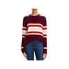 Theory Womens Petites Cashmere Striped Sweater Red L
