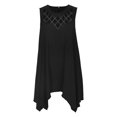 thumbnail image 6 of Blmnix Tank Dress Ladies Dresses Shift Plus Size Dresses Petticoat Black Crew Neck Midi Dresses Sleeveless Antimicrobial Protection Womens Summer Dress,XXXL, 6 of 7