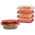 thumbnail image 4 of Rubbermaid TakeAlongs Sandwich Food Storage Containers, 2.9 Cup, Tint Chili, 4 Count 1779040, 4 of 7