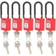 thumbnail image 5 of Loto Candado, 5 Juegos de Candado de Seguridad Loto de Bloqueo, Candado de Bloqueo de Nailon, Diseñado a Prueba de Polvo, Candado de Seguridad para Sitios Industriales, 38 Mm(rojo) EOTVIA No, 5 of 8
