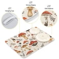 thumbnail image 4 of Dish Drying Mat Kitchen Counter Mushroom Fallen Leaves Dishes Drainer Pad Absorbent Microfiber Reversible 16"x18", 4 of 7