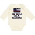 thumbnail image 3 of Inktastic Firefighter Uncle Fireman Nephew Boys or Girls Long Sleeve Baby Bodysuit, 3 of 5