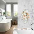 thumbnail image 2 of Yayeee 100% Cotton Hand Towels for Bathroom 16" x 28" Soft Absorbent Kitchen Towel, Orange, 2 of 7