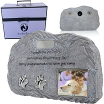 Just Fur Them Pet Memorial Urns for Dog Ashes - Pet Urn with Photo, Dog Urn with Picture Frame, Pet Cremation Urn for Dog and Cat Ashes, Urns for Pets, Pet Memorial Stones