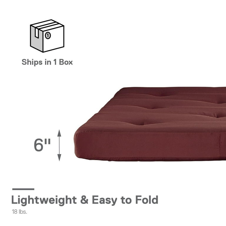 Mainstays 6 inch tufted futon mattress discount