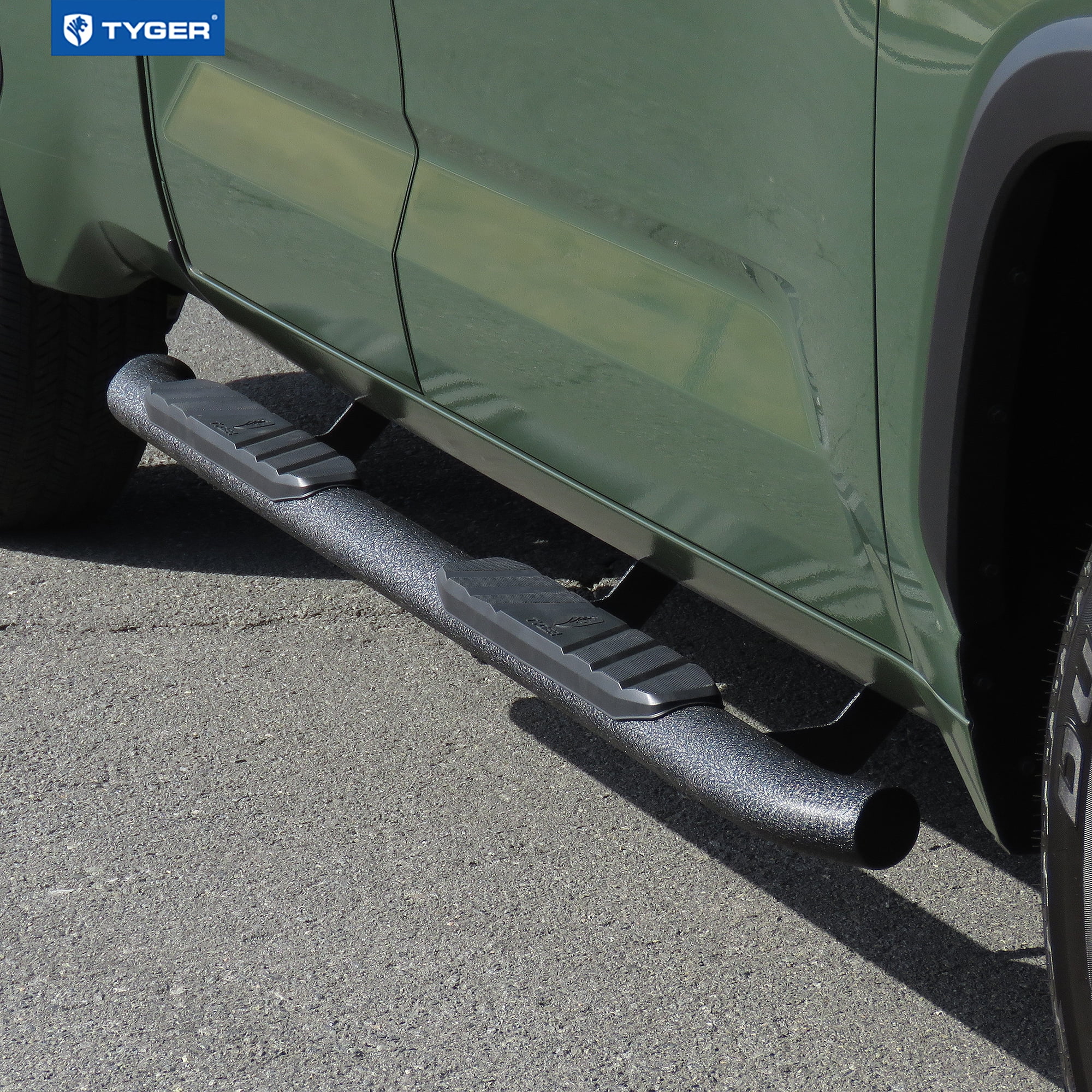 Tyger Auto 3.5" Rider Running Boards Compatible with 2022-2026 Toyota Tundra | Double Cab | TG-SS2T35848 | Side Step Rail Nerf Bars