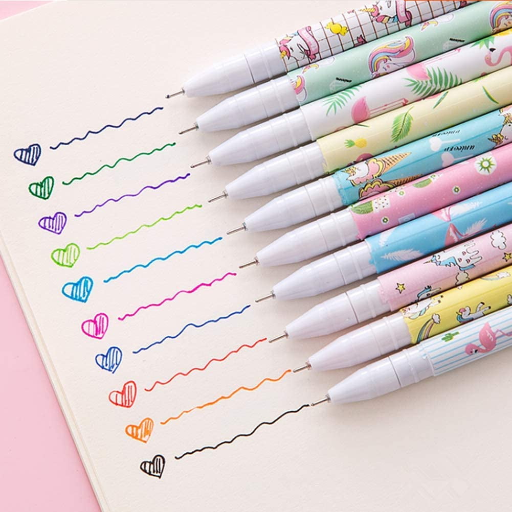 assorted Unicorn Pens,Cute Stationery Gift,School Supplies,Black Ink,1 Pc 