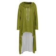 thumbnail image 3 of Baqcunre Womens Hoodies Women's Solid Print Tunic Casual Long Sleeve Tops Pullover Irregular Hem Hoodies Sweatshirt Crewneck Sweatshirts Tops For Women Casual Fall Army Green L, 3 of 3