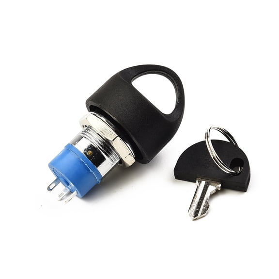 Ignition Switch Lock Mobility Scooter Backup Starter Switch Cap Power Lock with Key